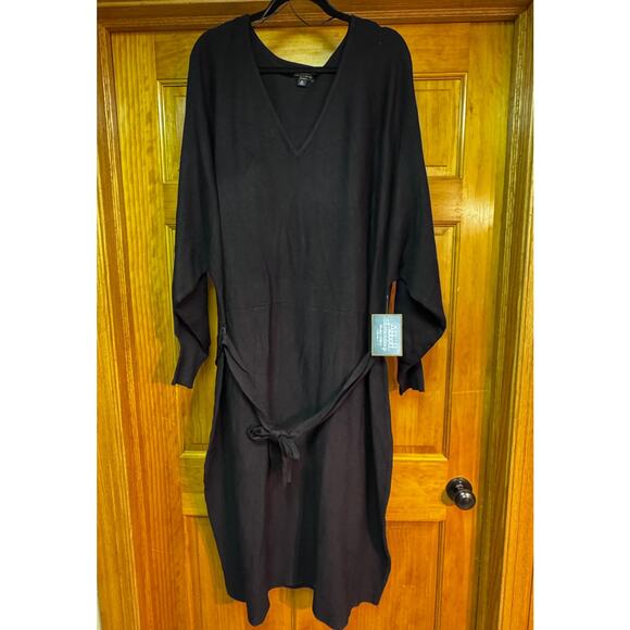 Abbott Elementary Sweater Dress with Belt – Plus Size 2X – Black - NEW w/ Tags - Picture 4 of 8